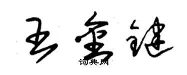 朱錫榮王金鍵草書個性簽名怎么寫