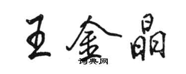 駱恆光王金晶行書個性簽名怎么寫