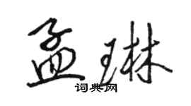 駱恆光孟琳行書個性簽名怎么寫