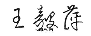 駱恆光王毅萍草書個性簽名怎么寫