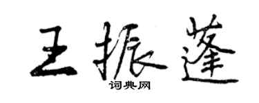 曾慶福王振蓬行書個性簽名怎么寫