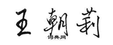 駱恆光王朝莉行書個性簽名怎么寫