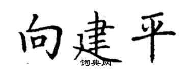 丁謙向建平楷書個性簽名怎么寫