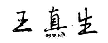 曾慶福王真生行書個性簽名怎么寫