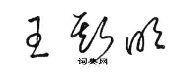 駱恆光王斯明草書個性簽名怎么寫