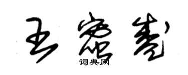 朱錫榮王蜜盛草書個性簽名怎么寫