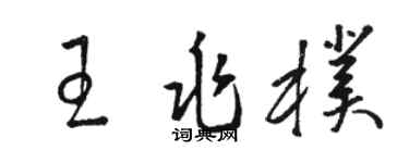 駱恆光王兆朴草書個性簽名怎么寫