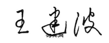 駱恆光王建波草書個性簽名怎么寫