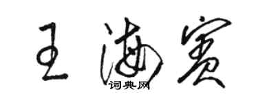 駱恆光王海賓草書個性簽名怎么寫