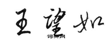 駱恆光王望如行書個性簽名怎么寫
