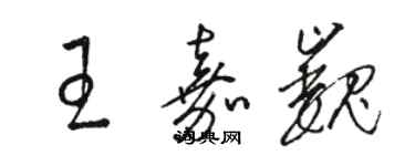 駱恆光王嘉巍草書個性簽名怎么寫