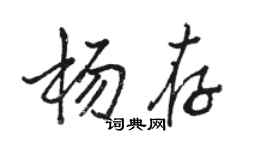 駱恆光楊存行書個性簽名怎么寫