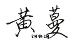 駱恆光黃蔓行書個性簽名怎么寫