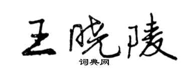 曾慶福王曉陵行書個性簽名怎么寫