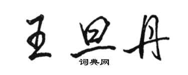 駱恆光王旦丹行書個性簽名怎么寫