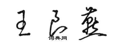 駱恆光王良燕草書個性簽名怎么寫