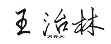 駱恆光王治林行書個性簽名怎么寫