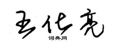 朱錫榮王化亮草書個性簽名怎么寫