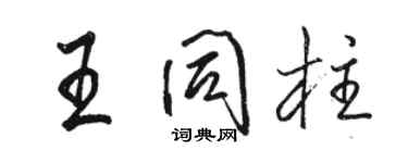 駱恆光王同柱行書個性簽名怎么寫