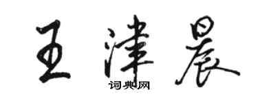 駱恆光王津晨行書個性簽名怎么寫