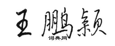 駱恆光王鵬穎行書個性簽名怎么寫