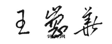 駱恆光王崗華草書個性簽名怎么寫