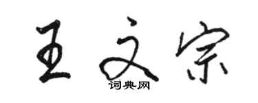 駱恆光王文宗行書個性簽名怎么寫