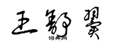 曾慶福王舒翼草書個性簽名怎么寫