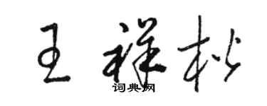 駱恆光王祥楷草書個性簽名怎么寫