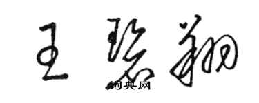 駱恆光王碧翔草書個性簽名怎么寫