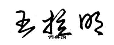 朱錫榮王拉明草書個性簽名怎么寫