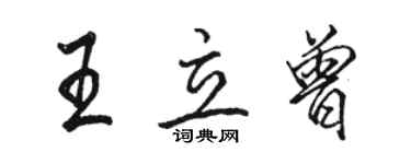 駱恆光王立曾行書個性簽名怎么寫