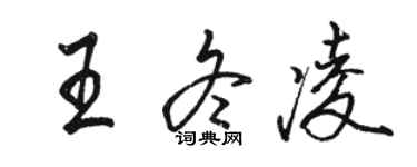 駱恆光王冬凌行書個性簽名怎么寫