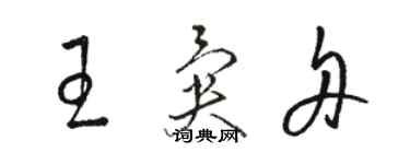 駱恆光王異舟草書個性簽名怎么寫