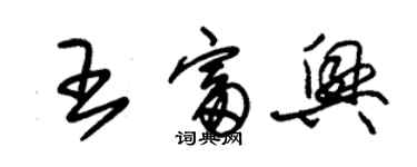 朱錫榮王富興草書個性簽名怎么寫