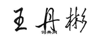 駱恆光王丹彬行書個性簽名怎么寫