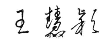 駱恆光王慧穎草書個性簽名怎么寫