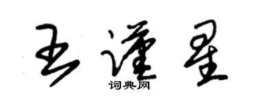 朱錫榮王謹星草書個性簽名怎么寫