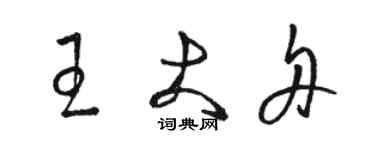 駱恆光王大舟草書個性簽名怎么寫