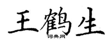 丁謙王鶴生楷書個性簽名怎么寫