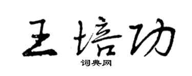 曾慶福王培功行書個性簽名怎么寫