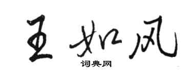 駱恆光王如風行書個性簽名怎么寫