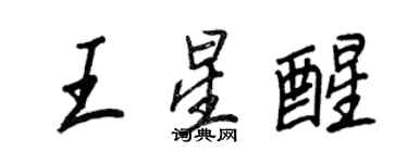 王正良王星醒行書個性簽名怎么寫