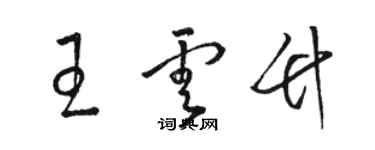 駱恆光王雲竹草書個性簽名怎么寫