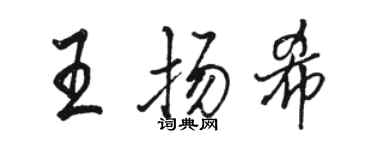 駱恆光王揚希行書個性簽名怎么寫
