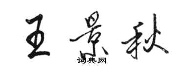 駱恆光王景秋行書個性簽名怎么寫