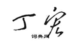 駱恆光丁宏草書個性簽名怎么寫