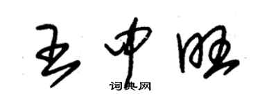 朱錫榮王中旺草書個性簽名怎么寫