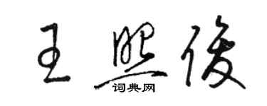 駱恆光王照俊草書個性簽名怎么寫