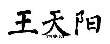 翁闓運王天陽楷書個性簽名怎么寫